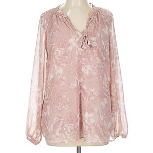 J by Joie | new flush pink Sheer Blouse XS